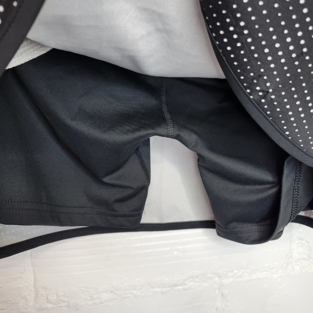 Adidas Women's Large Skort Black White Polka Dot - Picture 5 of 7